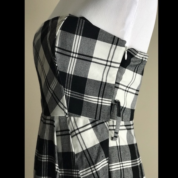 Candies Pleated Black and White Sheath Dress sz 7 - Picture 6 of 7
